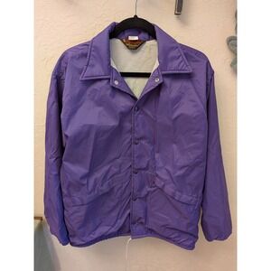 Vintage Purple Coach Jacket Windbreaker‎ Snap Button  Lightweight Size Medium